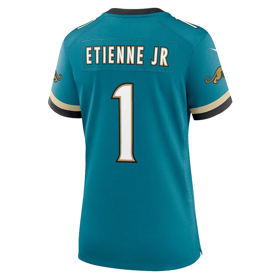 Zennovawear Travis Etienne Jr Jacksonville Jaguars Women's Prowler Throwback Game Jersey - Teal