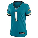 Zennovawear Travis Etienne Jr Jacksonville Jaguars Women's Prowler Throwback Game Jersey - Teal