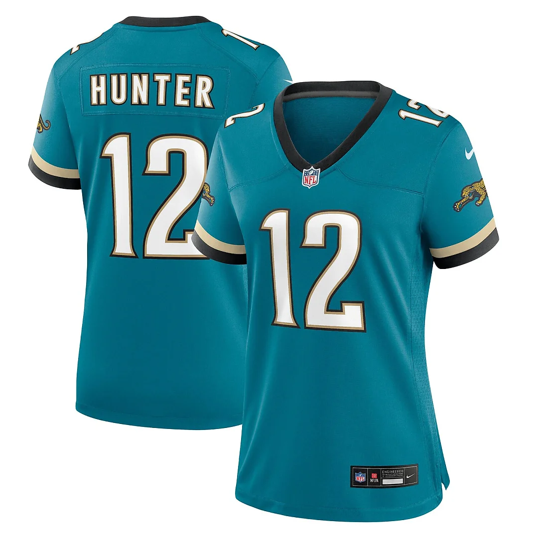Zennovawear Travis Hunter Jacksonville Jaguars Women's Alternate 2 Prowler Throwback Game Jersey - Teal