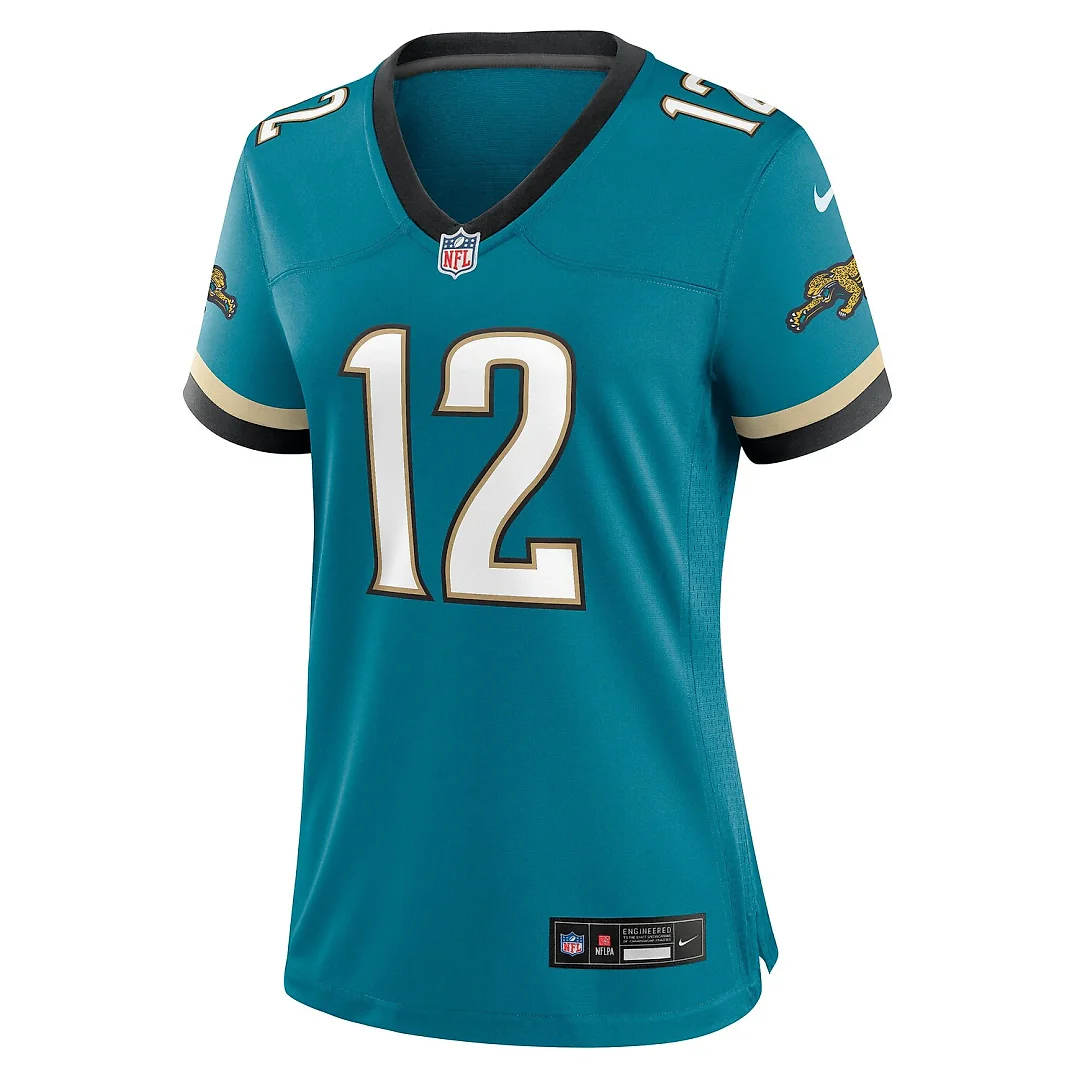 Zennovawear Travis Hunter Jacksonville Jaguars Women's Alternate 2 Prowler Throwback Game Jersey - Teal