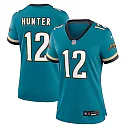 Zennovawear Travis Hunter Jacksonville Jaguars Women's Alternate 2 Prowler Throwback Game Jersey - Teal