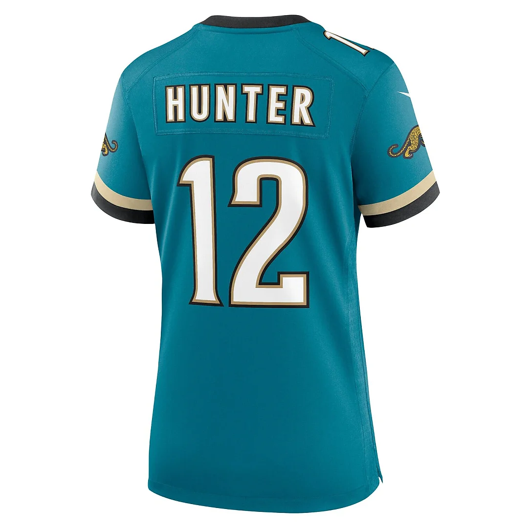 Zennovawear Travis Hunter Jacksonville Jaguars Women's Alternate 2 Prowler Throwback Game Jersey - Teal