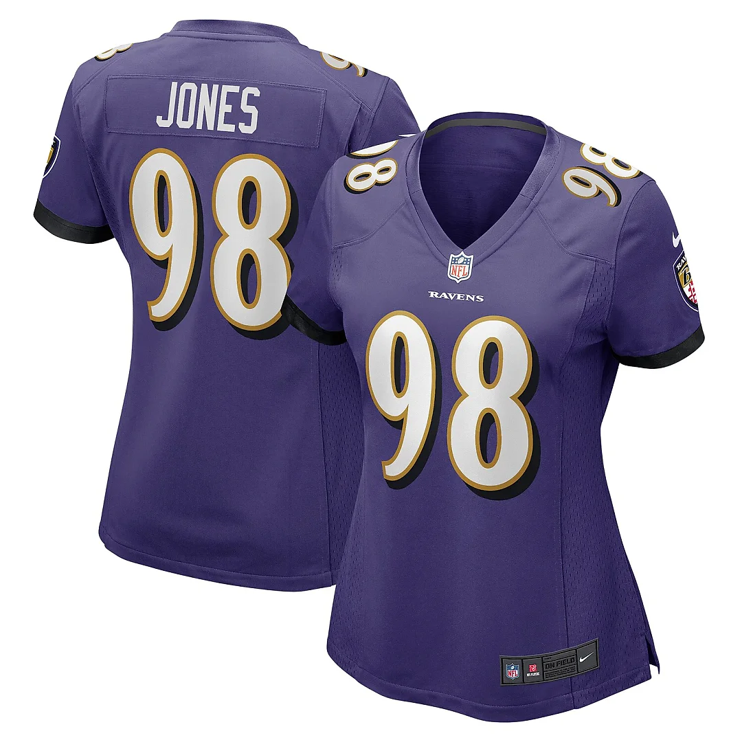 Zennovawear Travis Jones Baltimore Ravens Women's Player Game Jersey - Purple