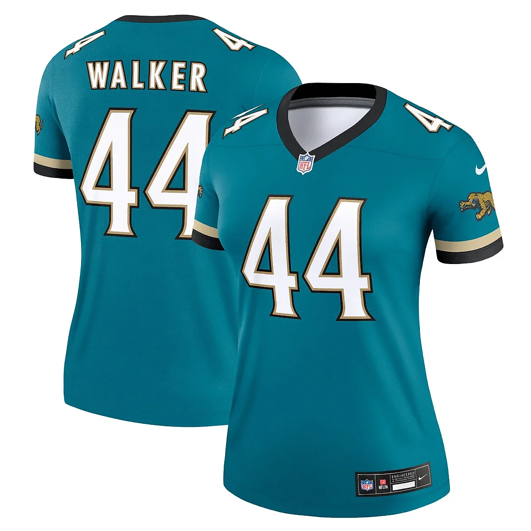 Zennovawear Travon Walker Jacksonville Jaguars Women's Alternate Legend Player Performance Top - Prowler Throwback Teal