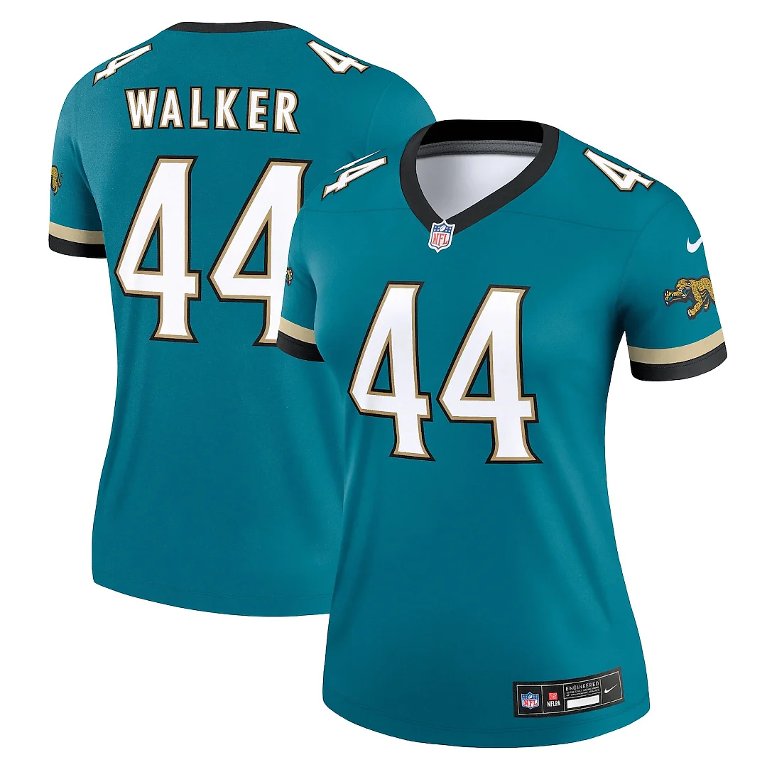 Zennovawear Travon Walker Jacksonville Jaguars Women's Alternate Legend Player Performance Top - Prowler Throwback Teal