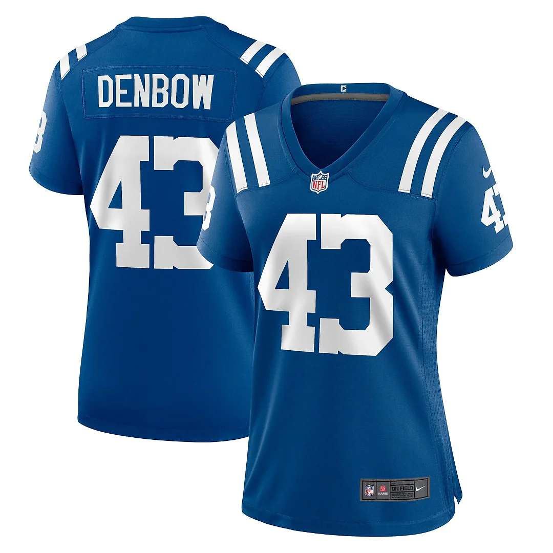 Zennovawear Trevor Denbow Indianapolis Colts Women's Game Player Jersey - Royal