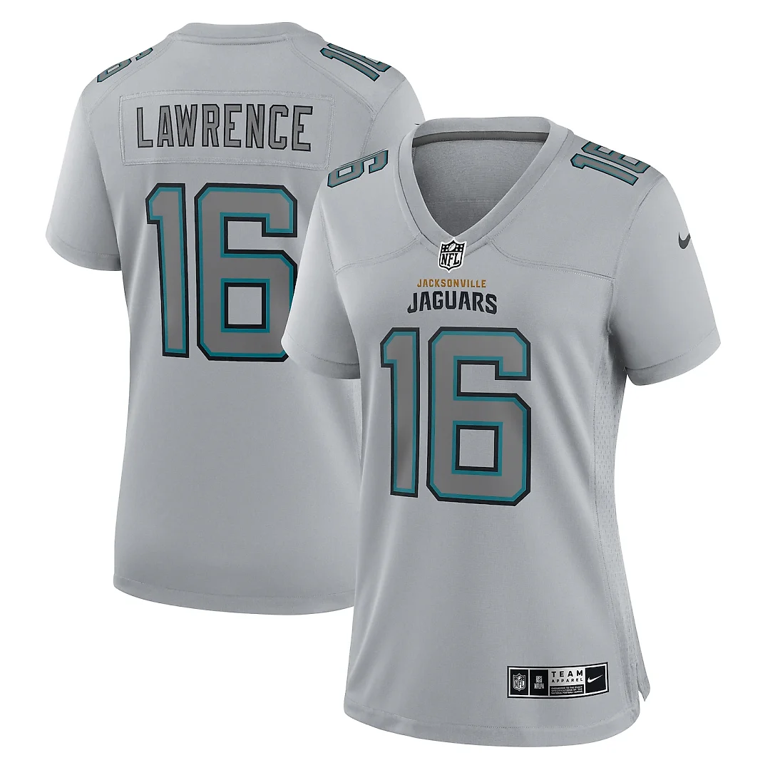 Zennovawear Trevor Lawrence Jacksonville Jaguars Women's Atmosphere Fashion Game Jersey - Gray