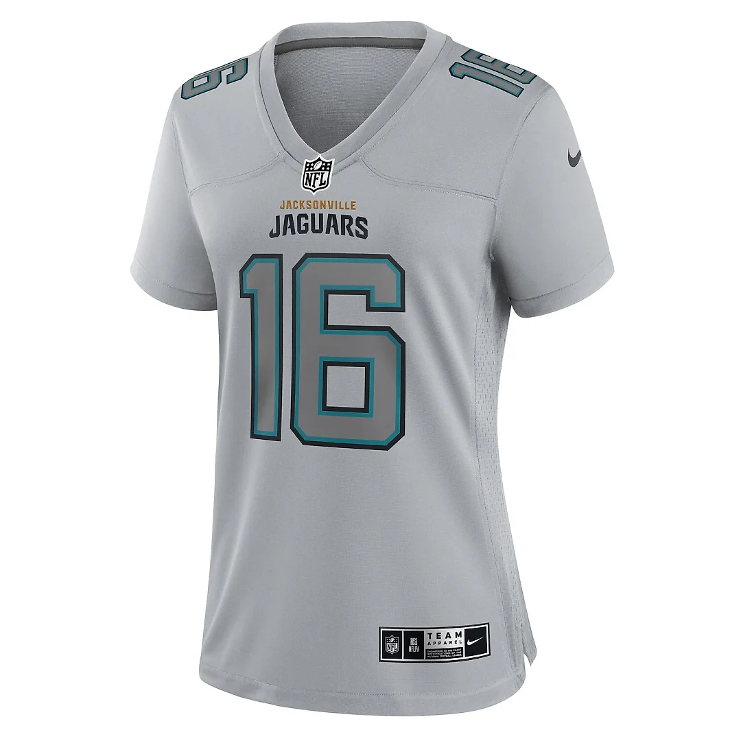 Zennovawear Trevor Lawrence Jacksonville Jaguars Women's Atmosphere Fashion Game Jersey - Gray