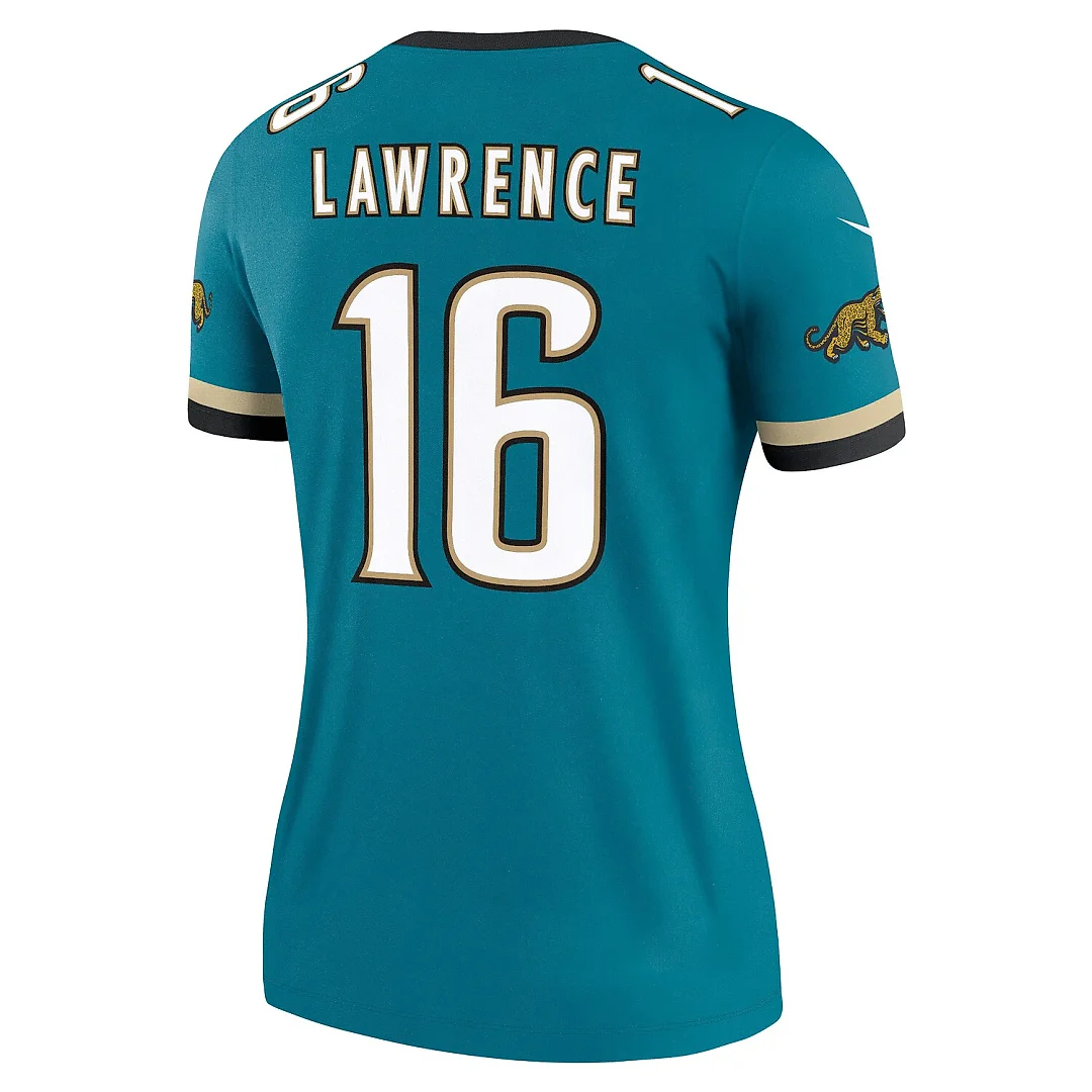 Zennovawear Trevor Lawrence Jacksonville Jaguars Women's Alternate Legend Player Performance Top - Prowler Throwback Teal