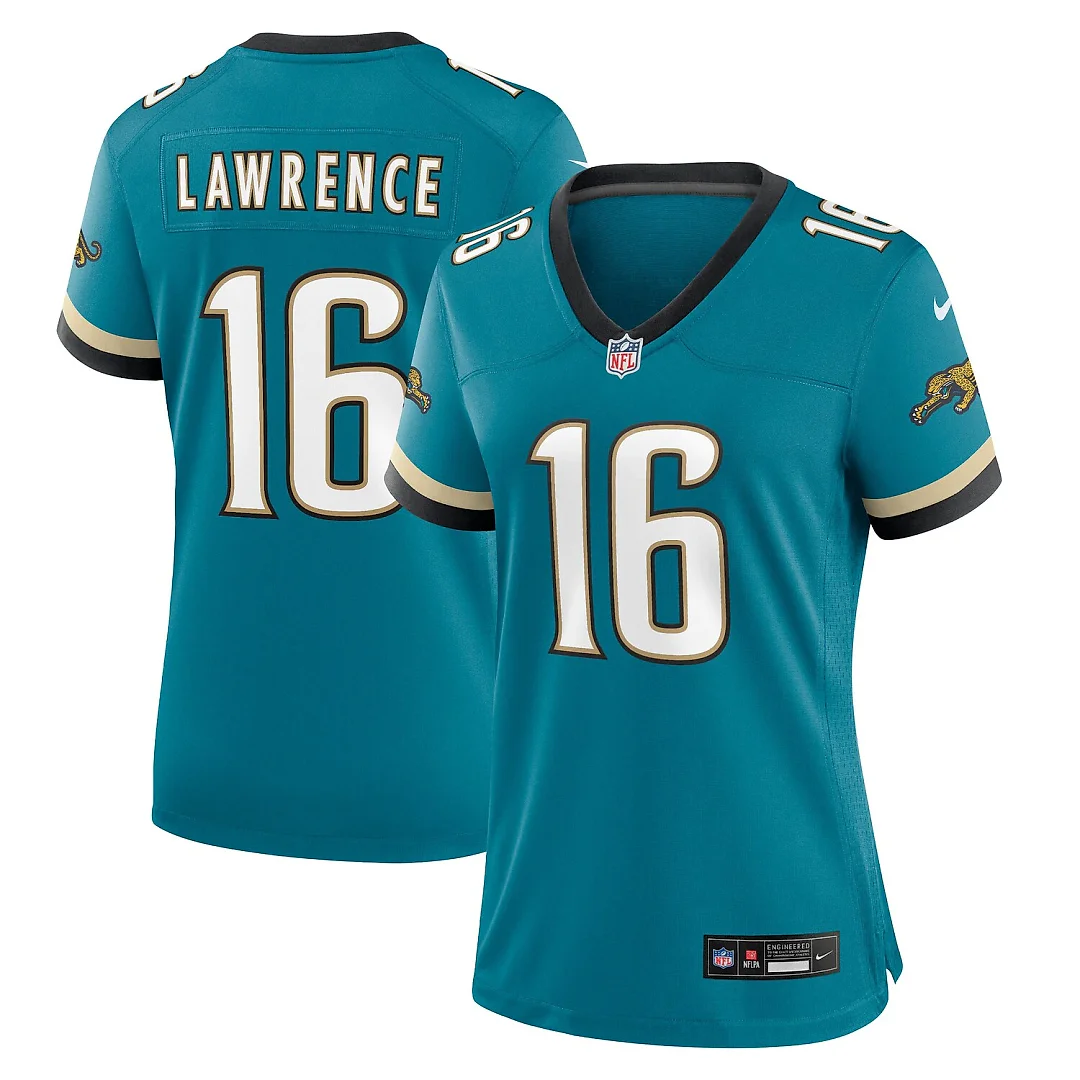 Zennovawear Trevor Lawrence Jacksonville Jaguars Women's Prowler Throwback Game Jersey - Teal