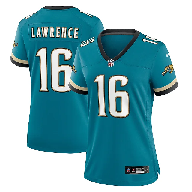 Zennovawear Trevor Lawrence Jacksonville Jaguars Women's Prowler Throwback Game Jersey - Teal