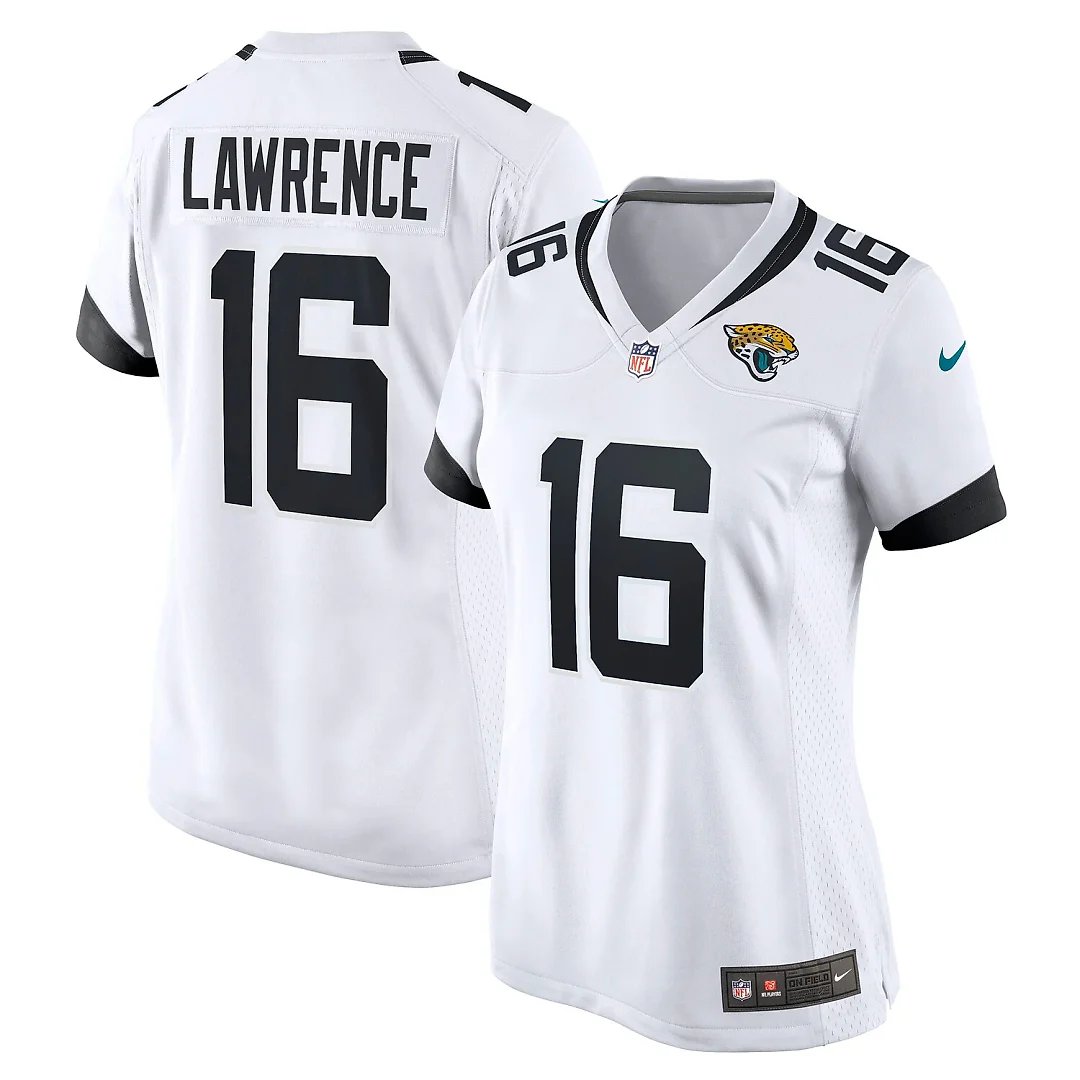 Zennovawear Trevor Lawrence Jacksonville Jaguars Women's Game Jersey - White