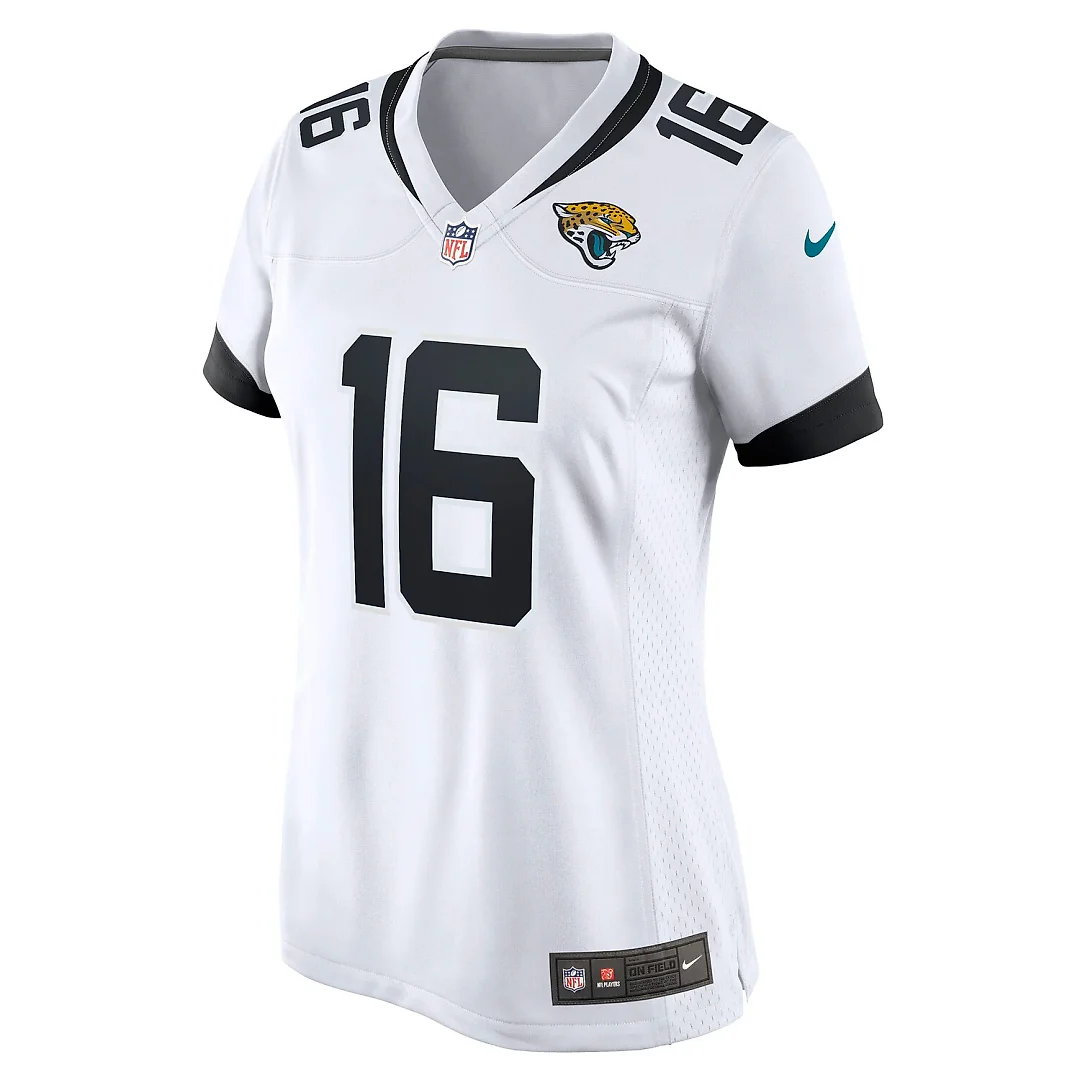 Zennovawear Trevor Lawrence Jacksonville Jaguars Women's Game Jersey - White