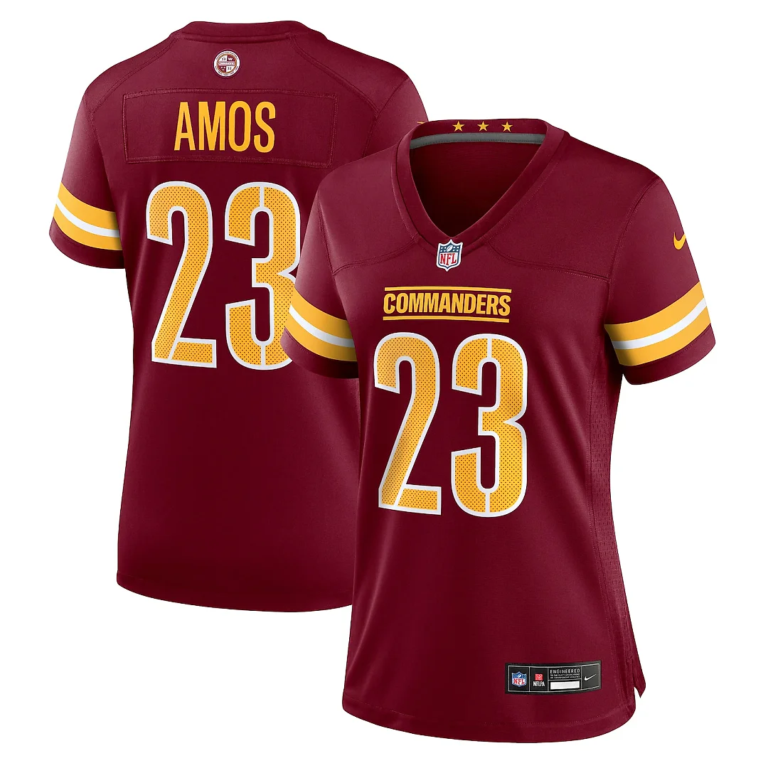 Zennovawear Trey Amos Washington Commanders Women's Team Game Jersey - Burgundy