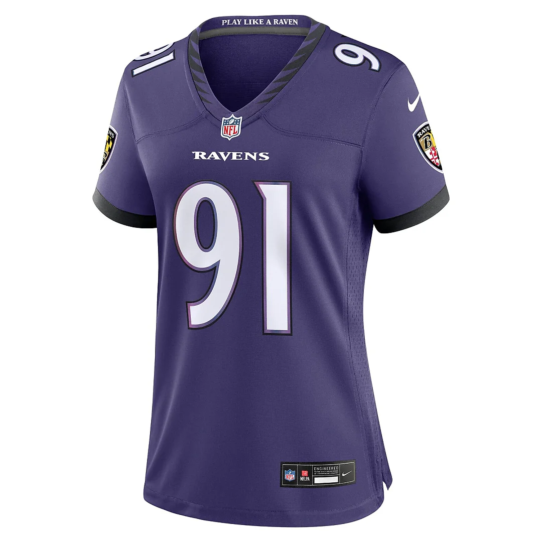 Zennovawear Trey Hendrickson Baltimore Ravens Women's Team Game Jersey - Purple