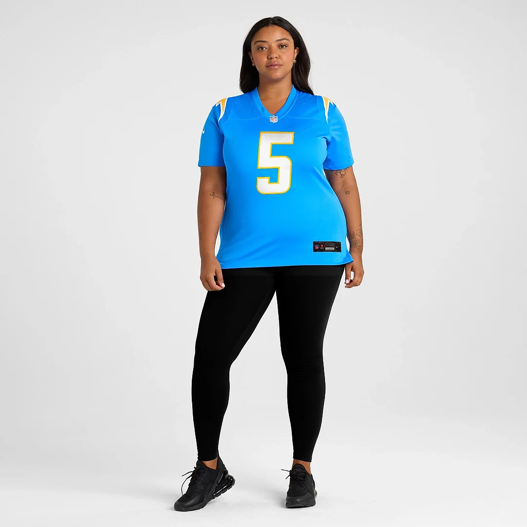 Zennovawear Trey Lance Los Angeles Chargers Women's Team Game Jersey - Powder Blue