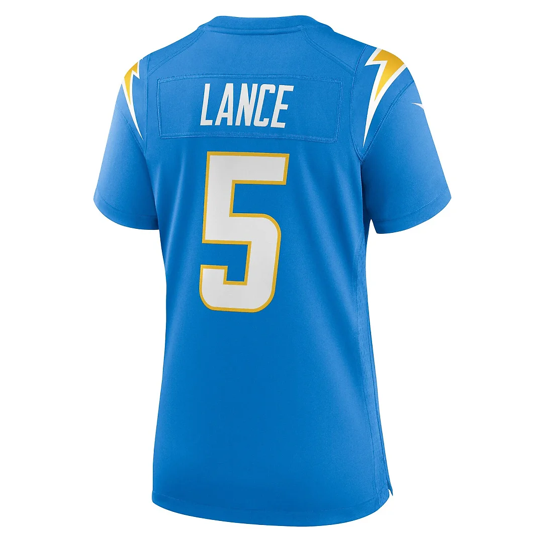 Zennovawear Trey Lance Los Angeles Chargers Women's Team Game Jersey - Powder Blue