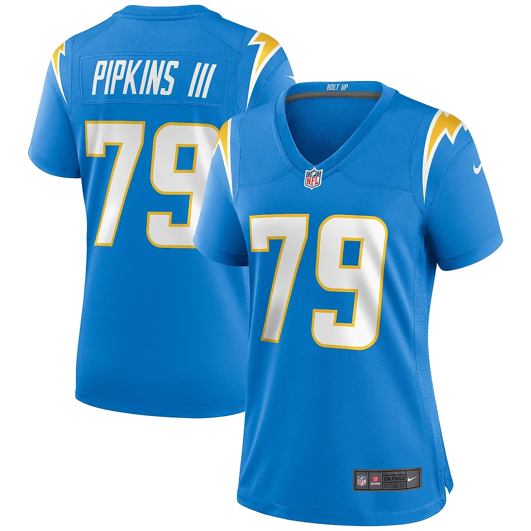 Zennovawear Trey Pipkins III Los Angeles Chargers Women's Game Jersey - Powder Blue