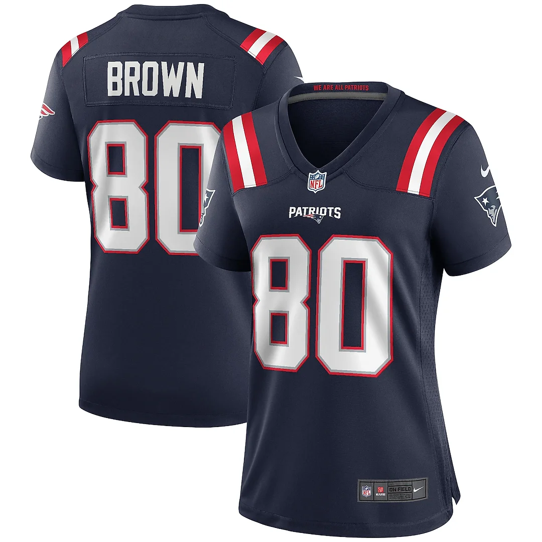 Zennovawear Troy Brown New England Patriots Women's Game Retired Player Jersey - Navy