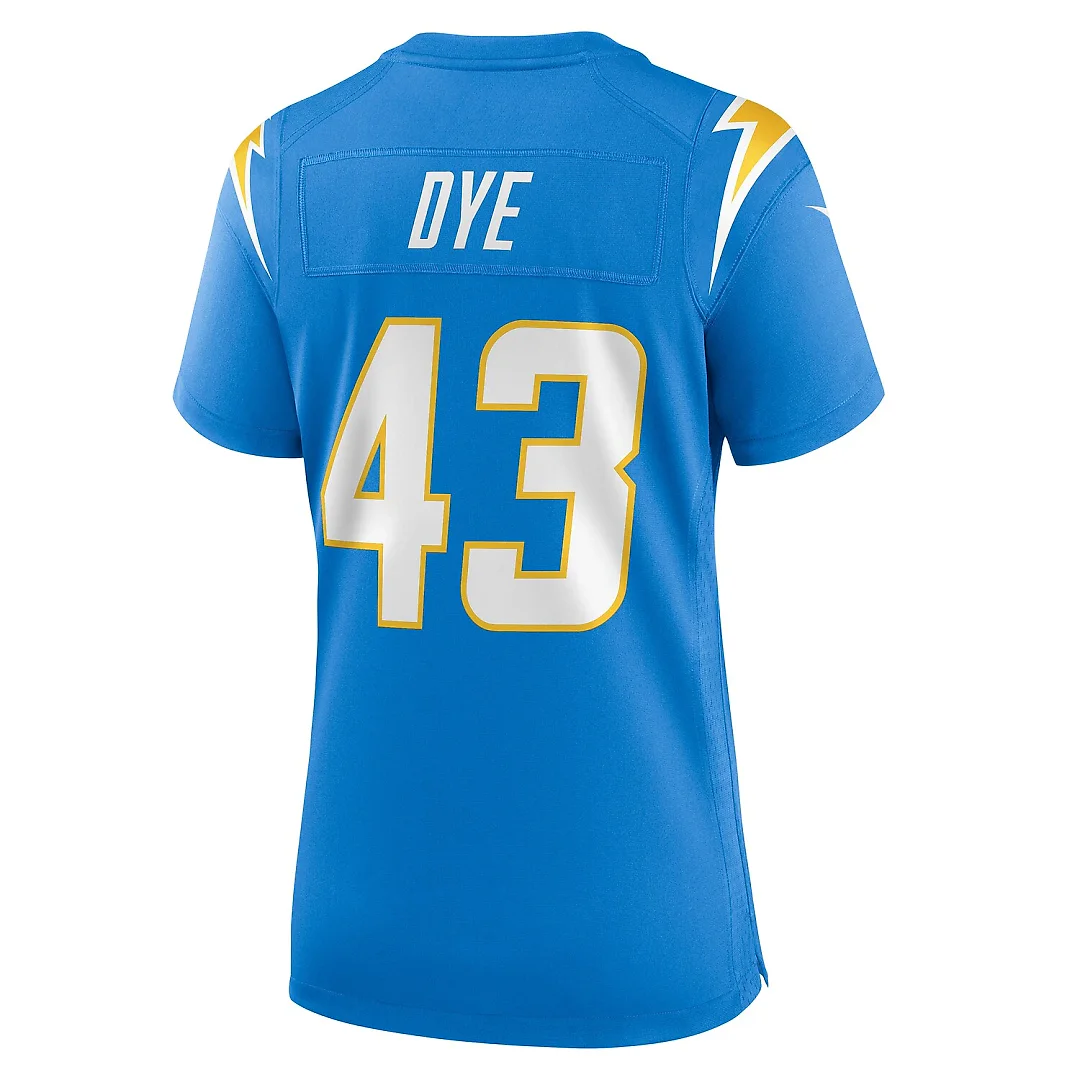Zennovawear Troy Dye Los Angeles Chargers Women's Game Jersey - Powder Blue