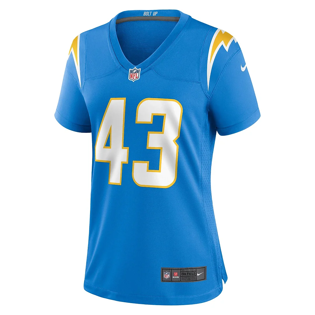 Zennovawear Troy Dye Los Angeles Chargers Women's Game Jersey - Powder Blue