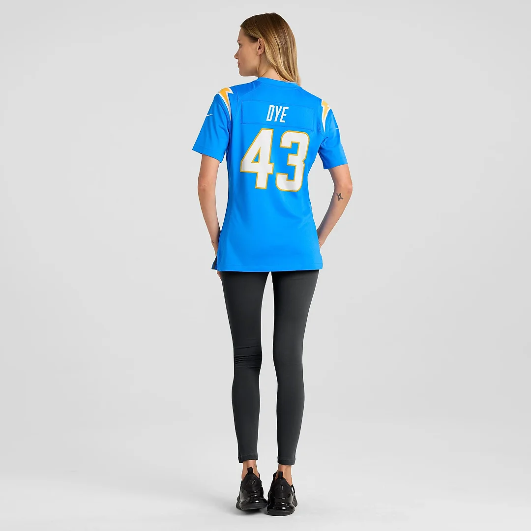 Zennovawear Troy Dye Los Angeles Chargers Women's Game Jersey - Powder Blue
