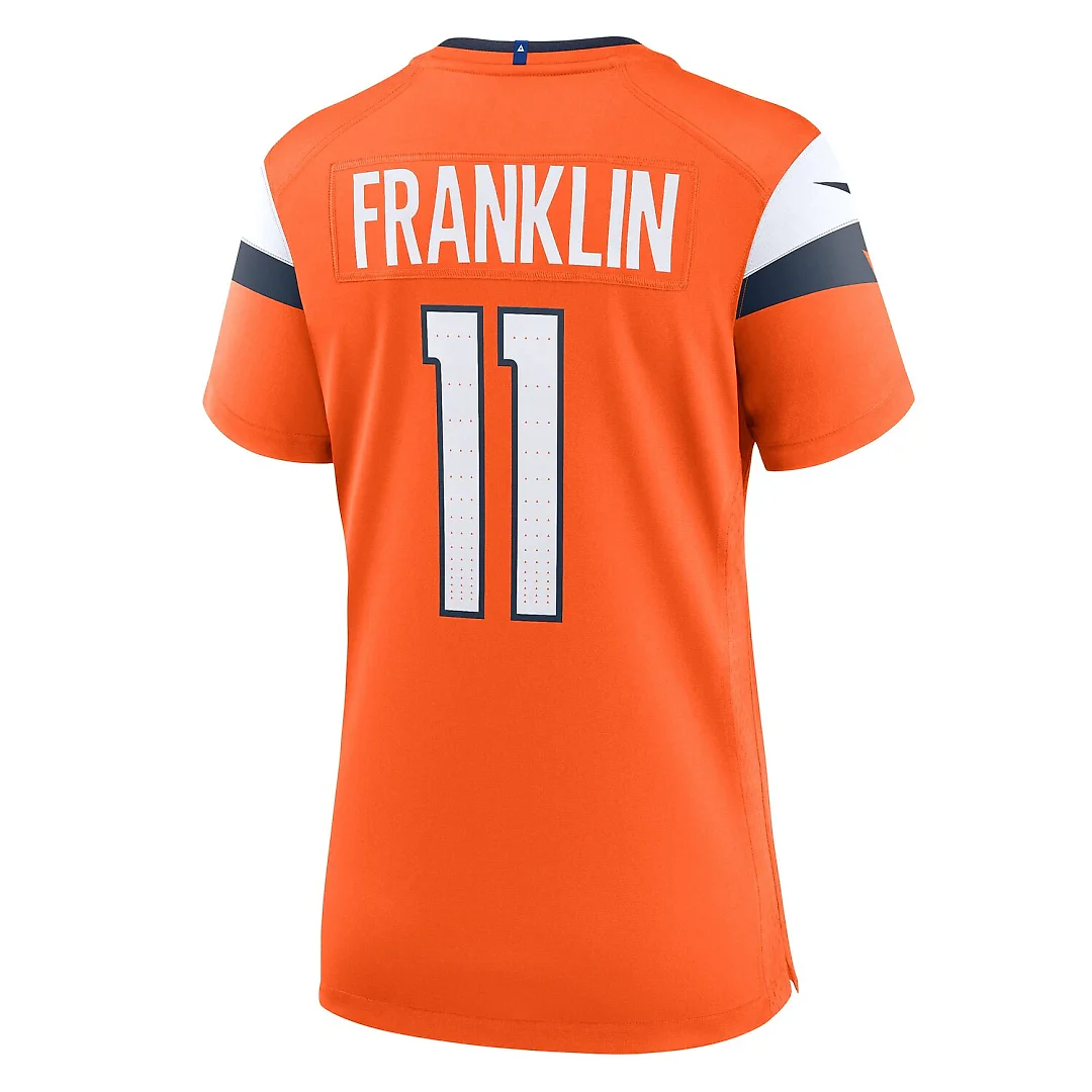 Zennovawear Troy Franklin Denver Broncos Women's Team Game Jersey - Orange