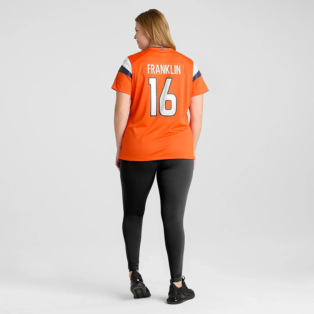 Zennovawear Troy Franklin Denver Broncos Women's Team Game Jersey - Orange