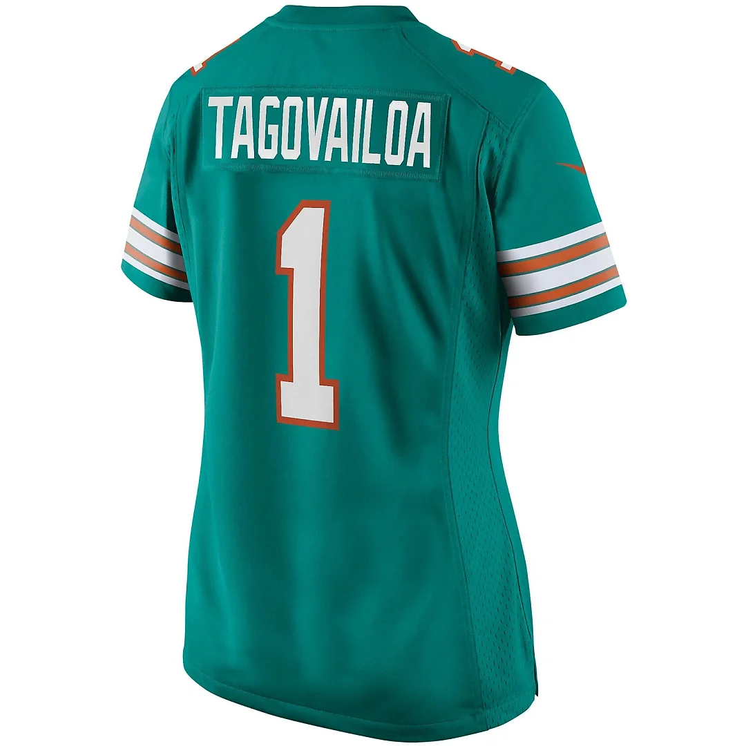 Zennovawear Tua Tagovailoa Miami Dolphins Women's Alternate Game Jersey - Aqua