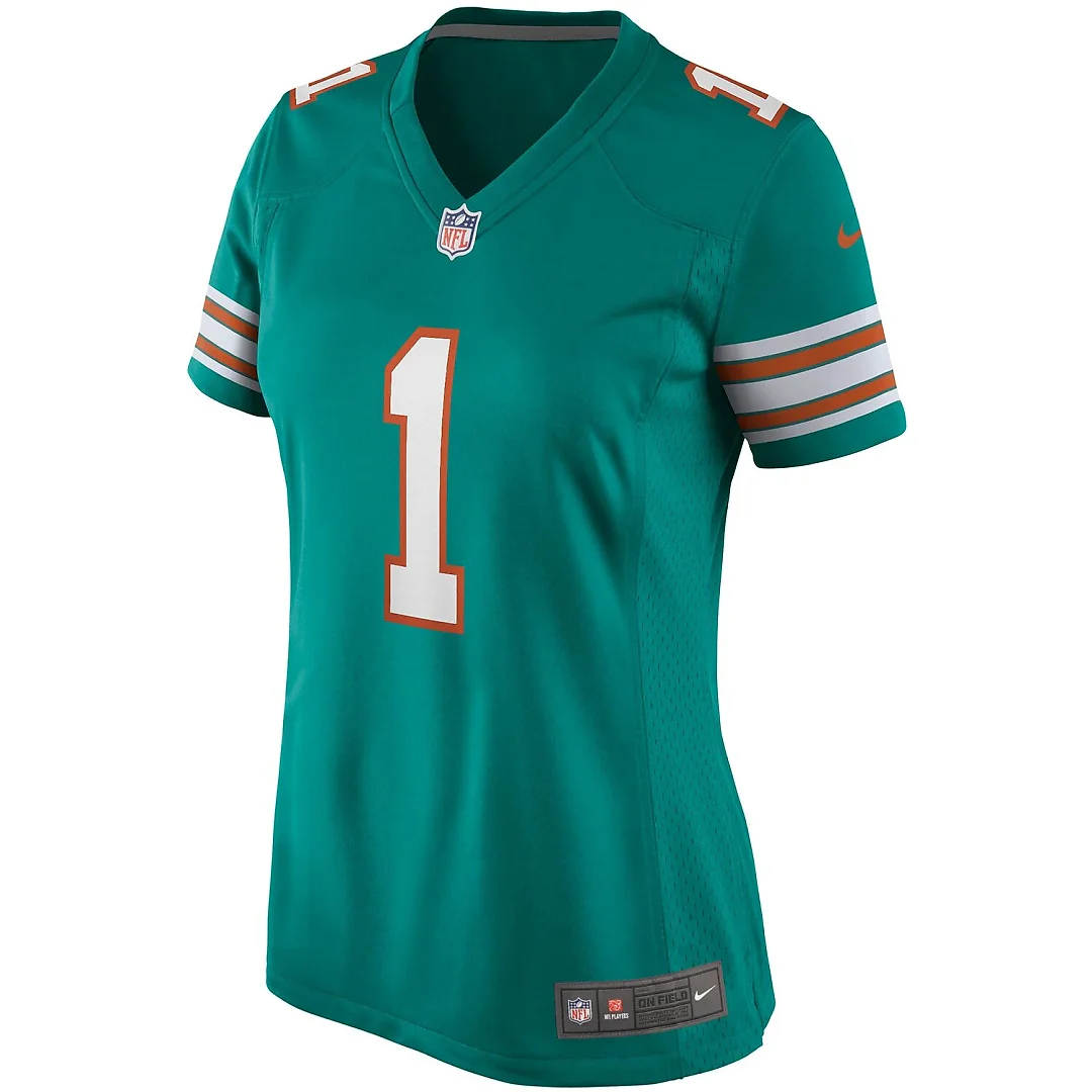 Zennovawear Tua Tagovailoa Miami Dolphins Women's Alternate Game Jersey - Aqua