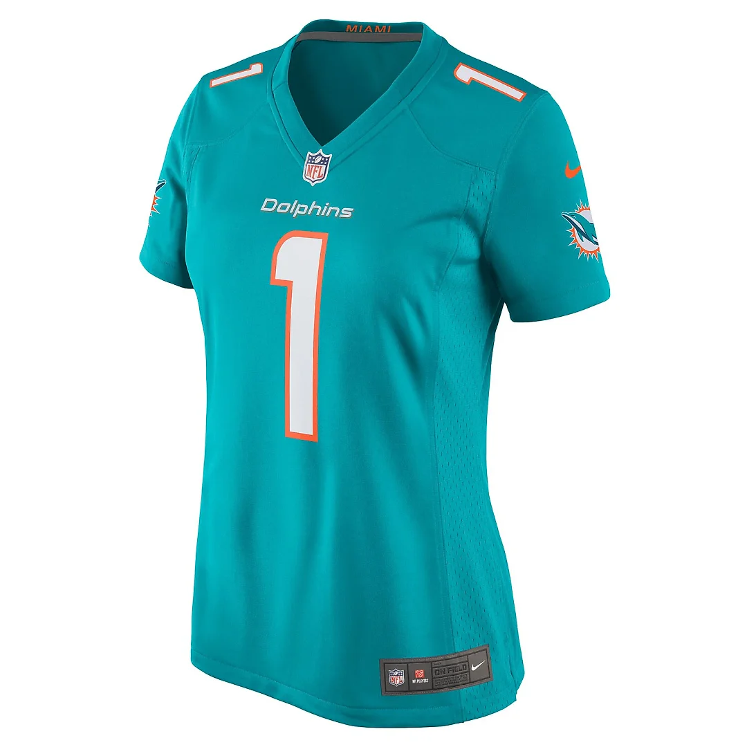 Zennovawear Tua Tagovailoa Miami Dolphins Women's Game Jersey - Aqua