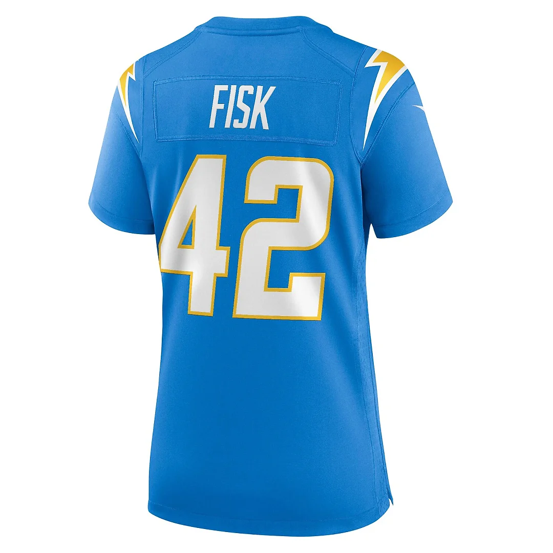 Zennovawear Tucker Fisk Los Angeles Chargers Women's Team Game Jersey - Powder Blue