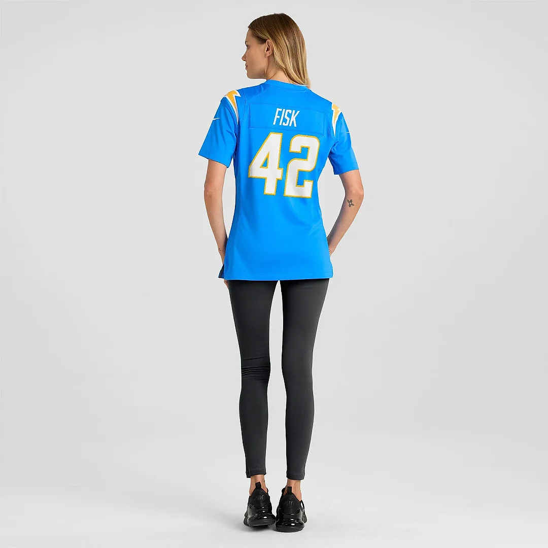 Zennovawear Tucker Fisk Los Angeles Chargers Women's Team Game Jersey - Powder Blue