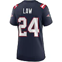 Zennovawear Ty Law New England Patriots Women's Game Retired Player Jersey - Navy