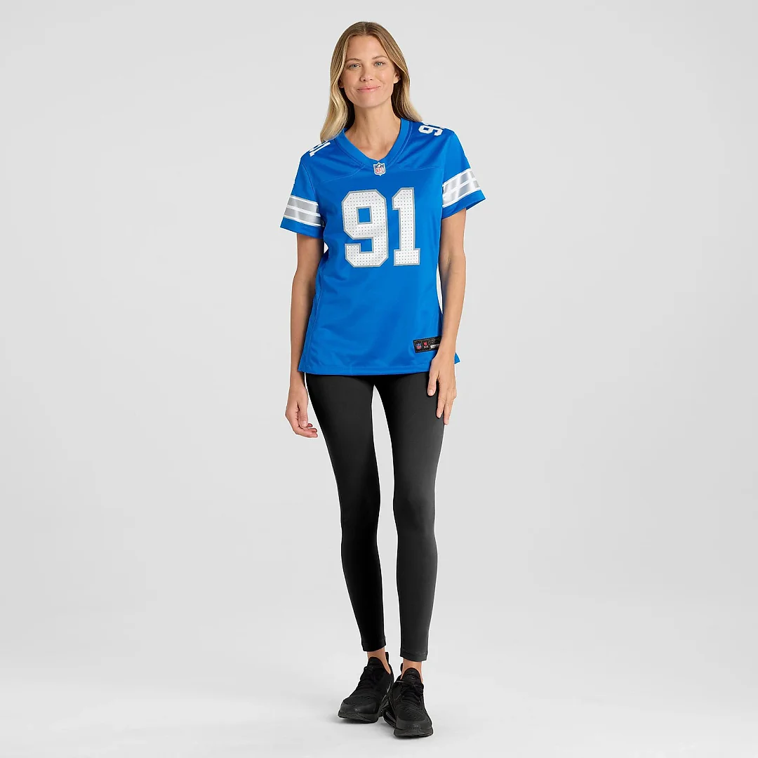 Zennovawear Tyleik Williams Detroit Lions Women's Team Game Jersey - Blue
