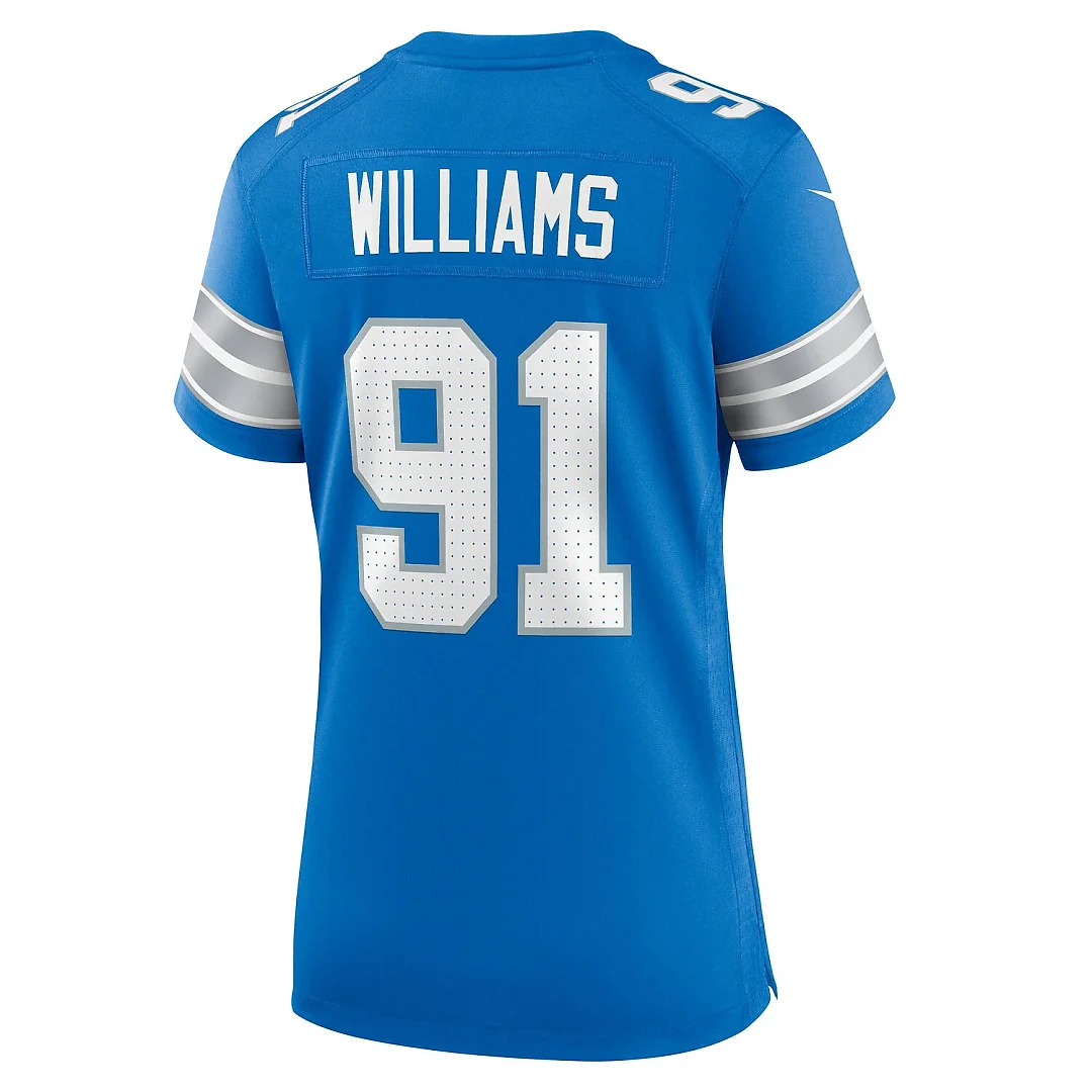 Zennovawear Tyleik Williams Detroit Lions Women's Team Game Jersey - Blue