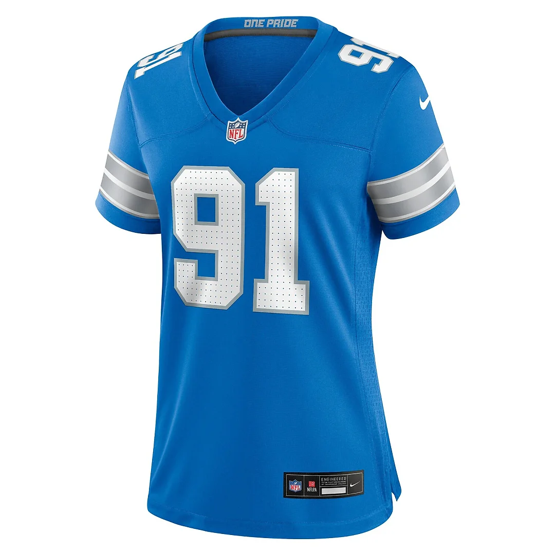 Zennovawear Tyleik Williams Detroit Lions Women's Team Game Jersey - Blue