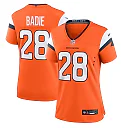 Zennovawear Tyler Badie Denver Broncos Women's Team Game Jersey - Orange