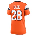 Zennovawear Tyler Badie Denver Broncos Women's Team Game Jersey - Orange