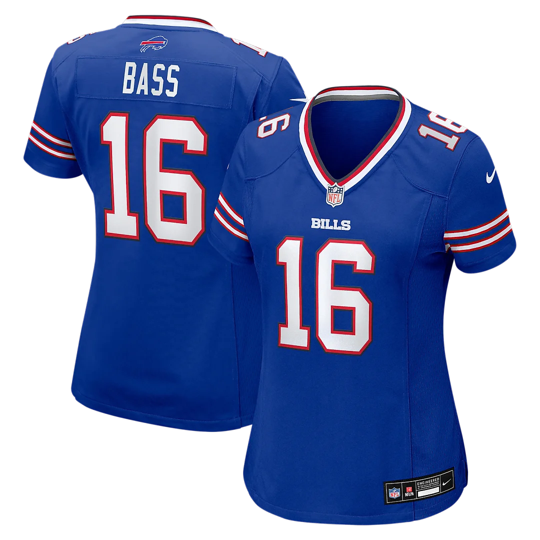 Zennovawear Tyler Bass Buffalo Bills Women's Team Game Jersey - Royal