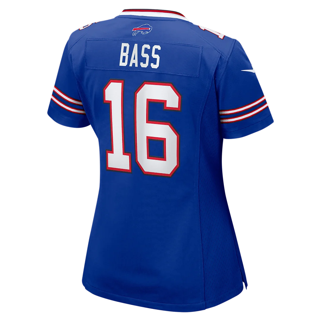 Zennovawear Tyler Bass Buffalo Bills Women's Team Game Jersey - Royal