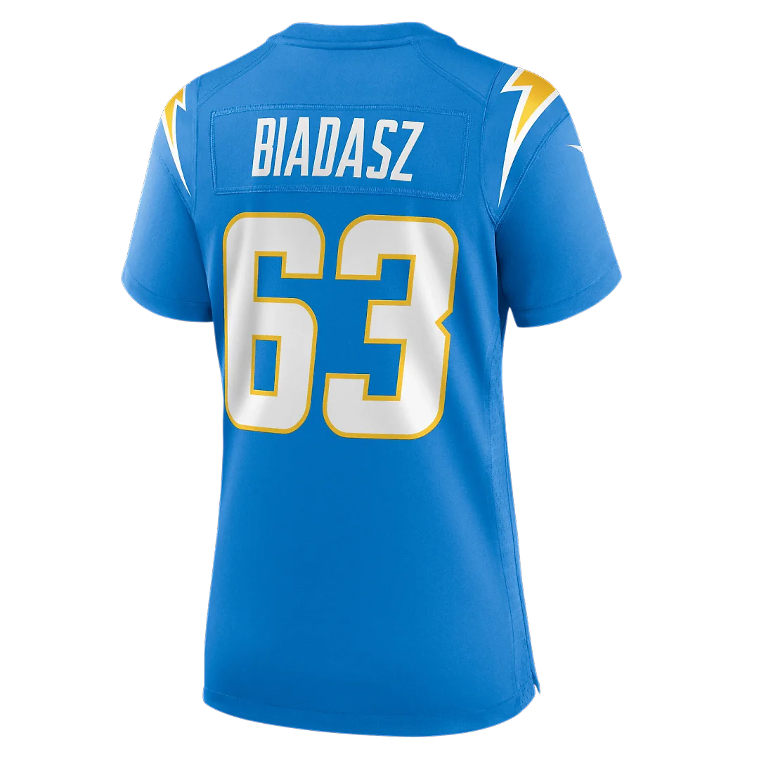 Zennovawear Tyler Biadasz Los Angeles Chargers Women's Team Game Jersey - Powder Blue