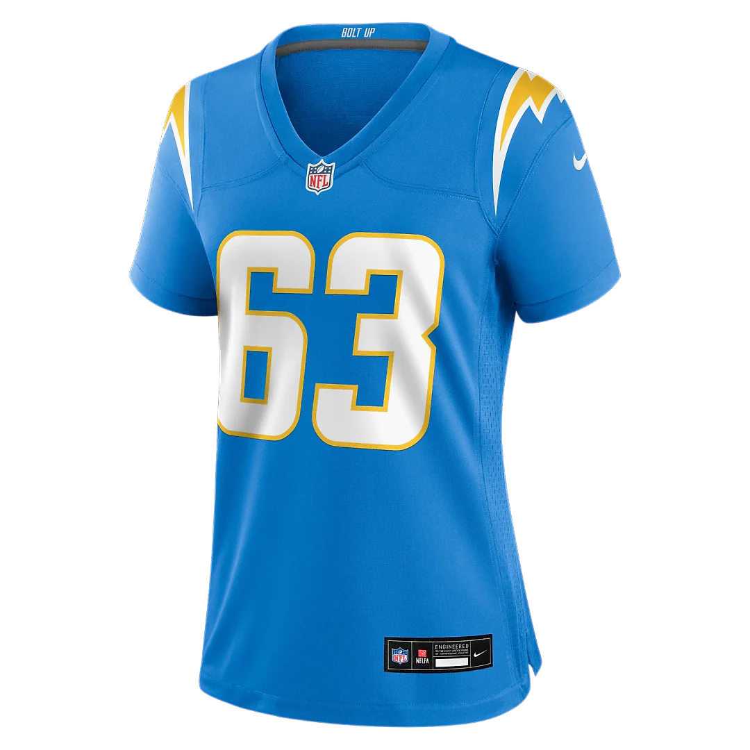 Zennovawear Tyler Biadasz Los Angeles Chargers Women's Team Game Jersey - Powder Blue