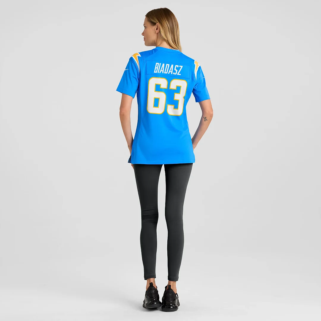 Zennovawear Tyler Biadasz Los Angeles Chargers Women's Team Game Jersey - Powder Blue