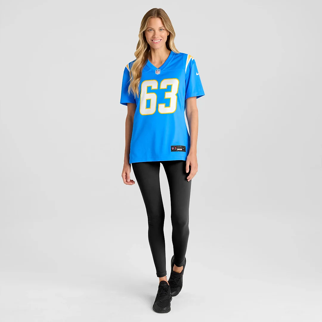 Zennovawear Tyler Biadasz Los Angeles Chargers Women's Team Game Jersey - Powder Blue