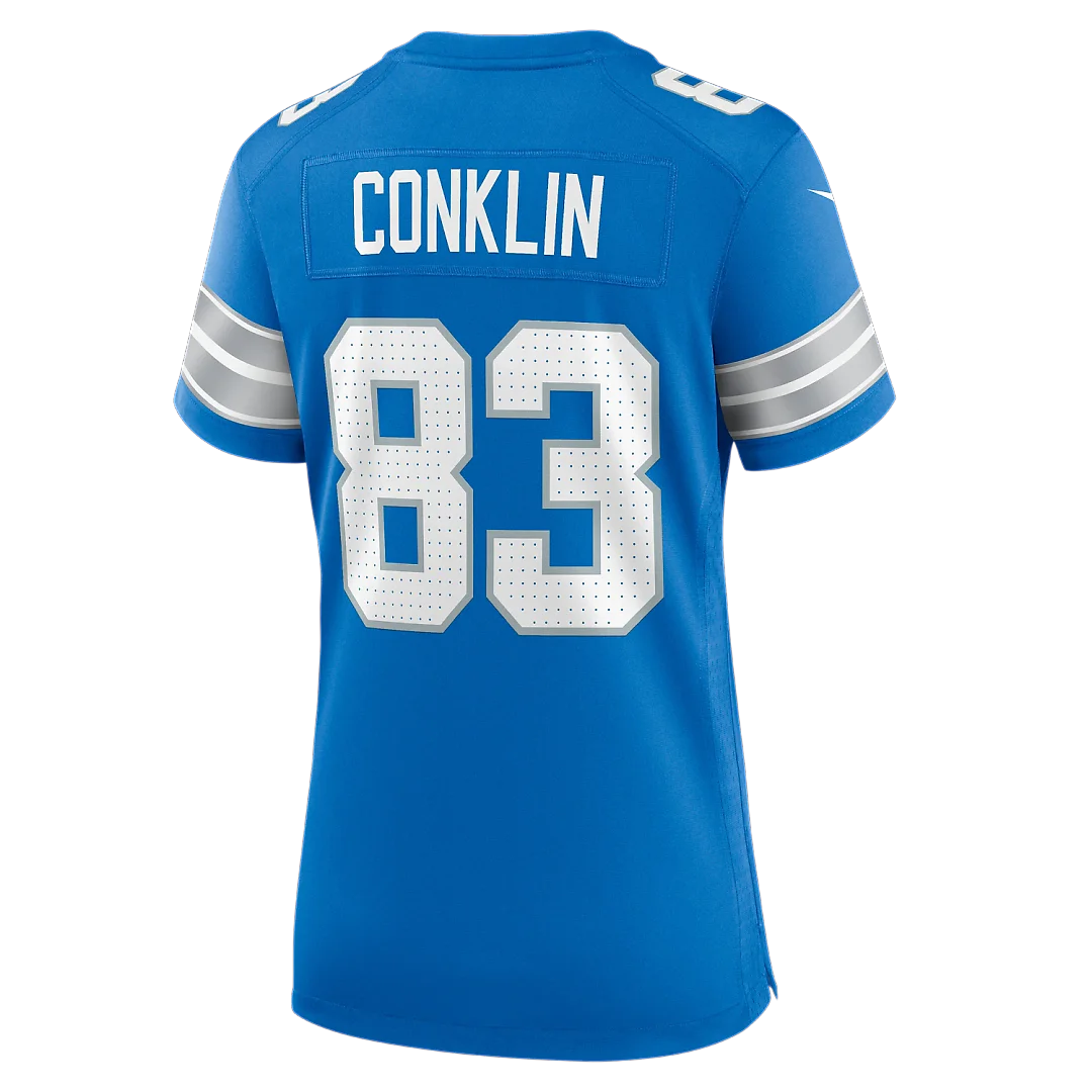 Zennovawear Tyler Conklin Detroit Lions Women's Team Game Jersey - Blue