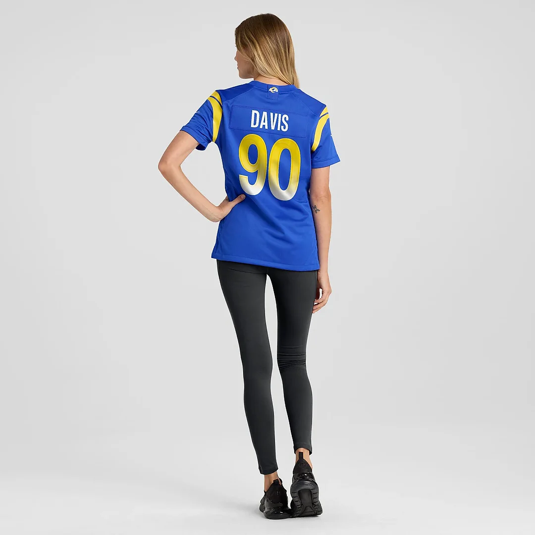 Zennovawear Tyler Davis Los Angeles Rams Women's Game Jersey - Royal