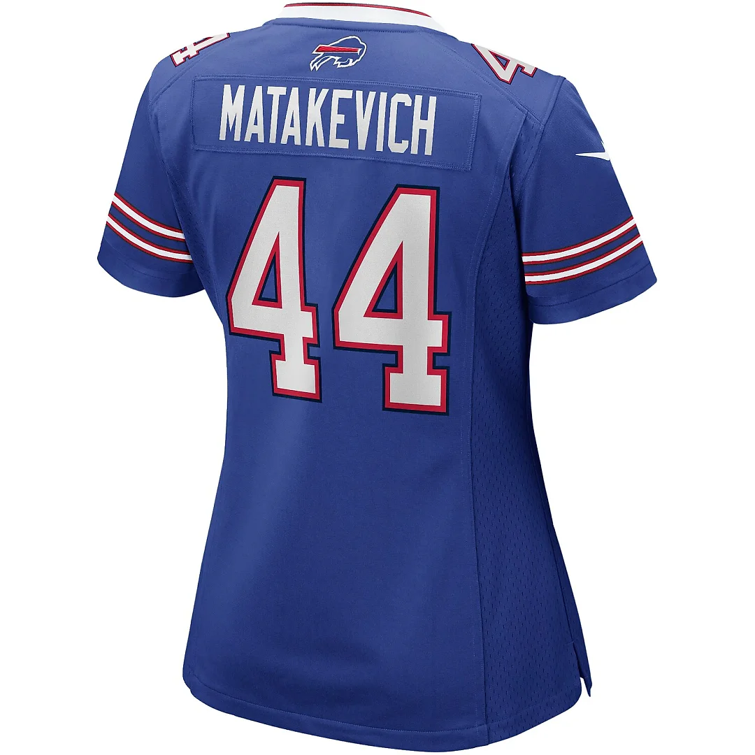 Zennovawear Tyler Matakevich Buffalo Bills Women's Player Game Jersey - Royal