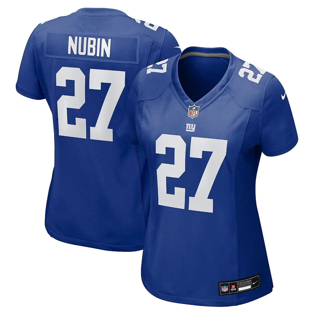 Zennovawear Tyler Nubin New York Giants Women's Team Game Jersey - Royal