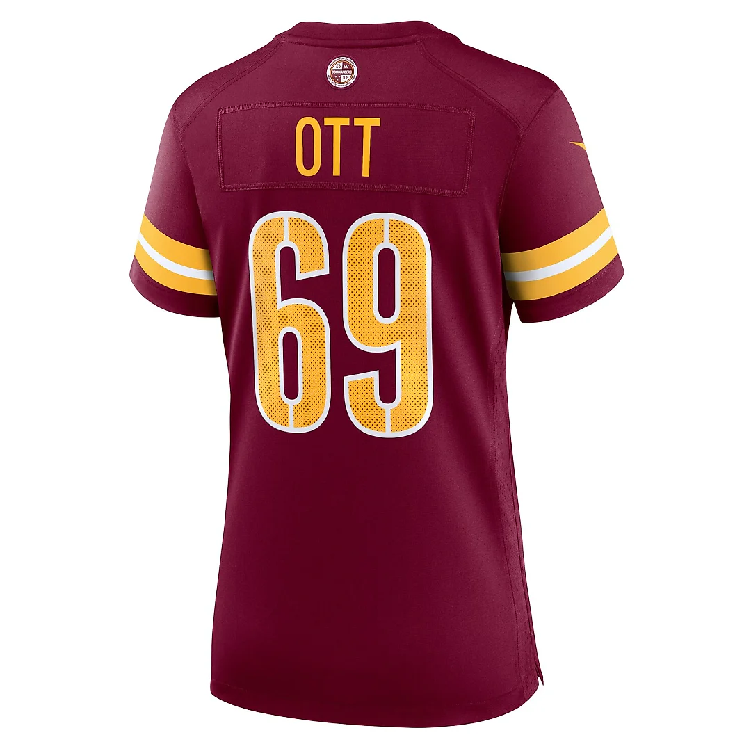 Zennovawear Tyler Ott Washington Commanders Women's Team Game Jersey - Burgundy